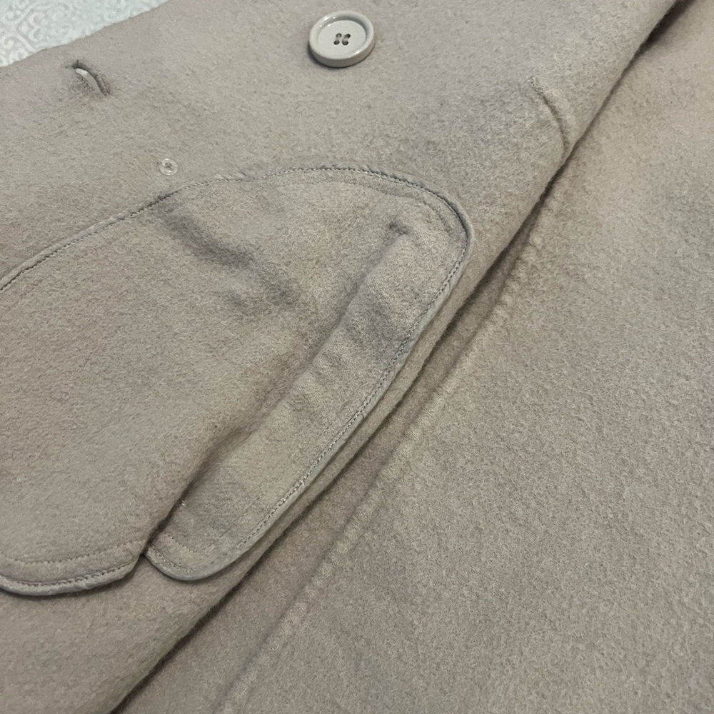 S Max Mara Angora Blend Pea Coat Cream | Quiet Luxury Old Money Chic Timeless - Picture 11 of 16